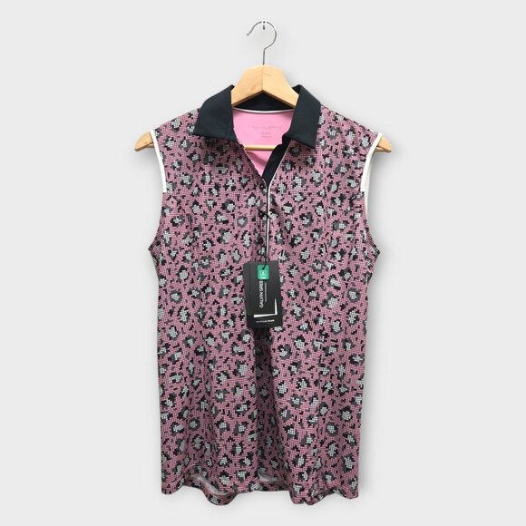 Galvin Green Golf Women's Polo Shirt Mila Sleeveless (Pink/Black) - Medium - Picture 1 of 2